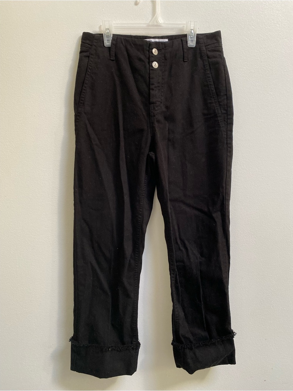 Zara Straight Leg Cuffed Jeans US 4